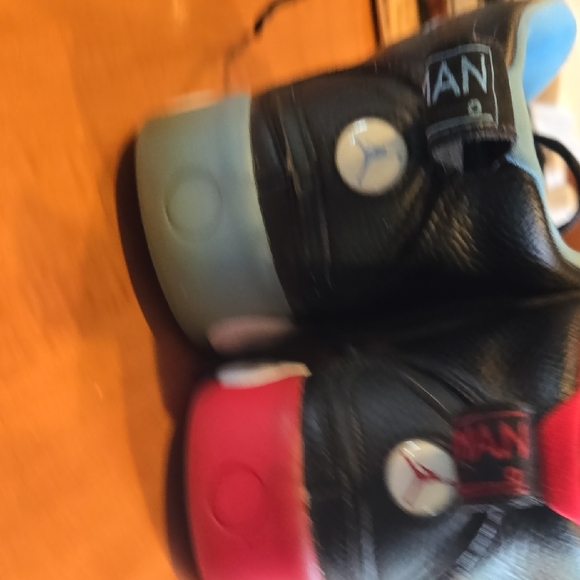 Black Sneakers with Red and Blue Accents - Picture 4 of 9